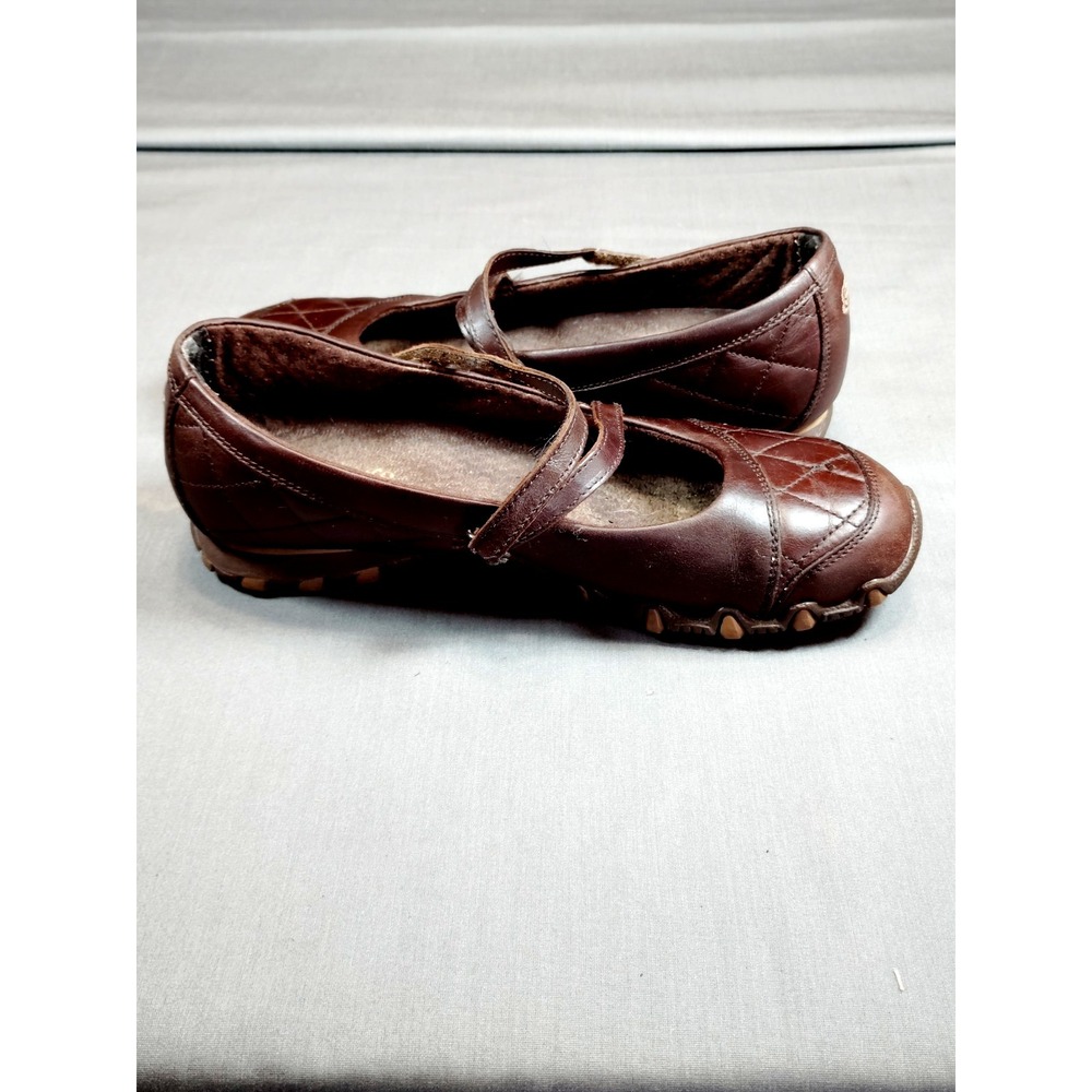 Skechers Brown Quilted Mary Jane Resort Preppy Walking Comfort Shoes Women 7 - Picture 10 of 12